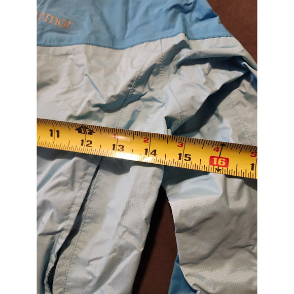 Marmot Jacket Girl's Large Blue‎ Full Zip Windbreaker Rain Jacket Hooded Youth - Picture 7 of 8